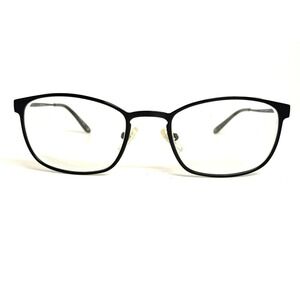 Capri VP132 Black Metal Eyeglass Frames 51-20-145 Rounded Rectangular Eyewear